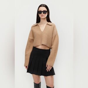 Oak & Fort Collared Knit Sweater - Size Medium